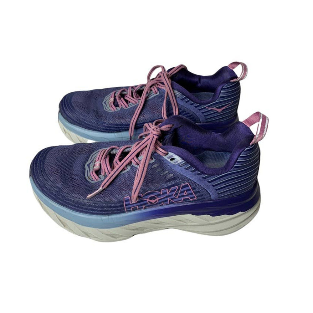 Hoka One One Bondi 6 Purple Pink Sneakers Women's Size 6.5D Wide